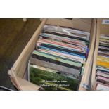 LARGE BOX OF MIXED VINYL RECORDS OF DIFFERENT GENRES