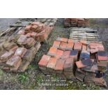 TWO PALLETS OF MIXED ROOF TILES INCLUDING GLAZED