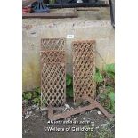 SIX MIXED CAST IRON GRATES