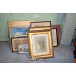 SELECTION OF PRINTS AND WATERCOLOURS (15)