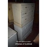 THREE WHITE PAINTED CHEST OF DRAWERS