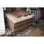 FIVE MIXED CAST IRON RADIATORS