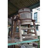 VINTAGE BUTTER CHURN ON STAND