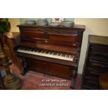 JOHN BRINSMEAD & SONS MAHOGANY CASED UPRIGHT PIANO (HARPENDEN 63)