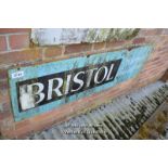 VINTAGE ENAMEL SIGN, 152CM X 43CM