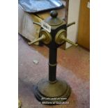 CAST IRON AND BRASS DOG HITCHING POST, 50CM