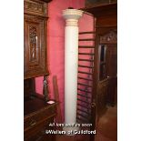 LARGE WHITE AND PINK FIBREGLASS COLUMN