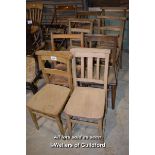 EIGHT MIXED SCHOOL STYLE CHAIRS