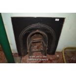 DECORATIVE CAST IRON FIRE INSERT, 91CM X 96CM