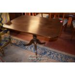 VICTORIAN MAHOGANY RECTANGULAR TILT TOP OCCASIONAL TABLE, 106CM X 80CM