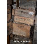 NINE VINTAGE CRATES