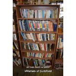 SIX SHELF BOOKCASE FULL OF MIXED BOOKS