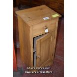 PINE POT CUPBOARD WITH DRAWER OVER CUPBOARD