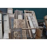 LARGE COLLECTION OF MIXED PINE INCLUDING PEW BACKS