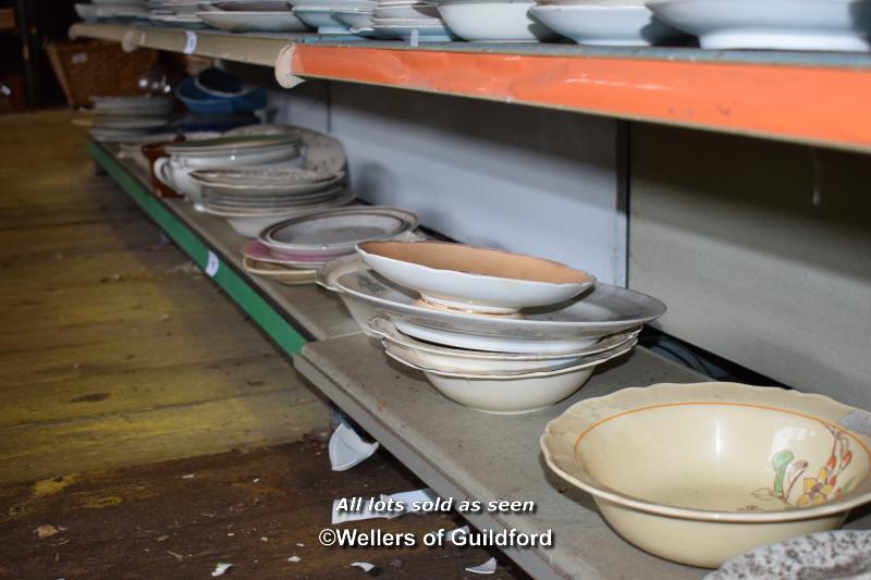 LARGE SHELF OF MIXED PORCELAIN COLLECTIBLES