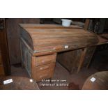 OAK ROLL TOP DESK