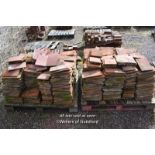 TWO PALLETS OF RED ROOF TILES