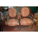 PAIR OF UPHOLSTERED CHAIRS