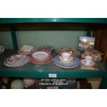 SHELF OF MIXED PORCELAIN WARES