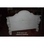WHITE PAINTED DOUBLE BED HEAD