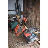 TWO LAWNMOWERS, STRIMMER AND SMALL GENERATOR