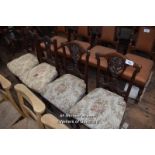 TWO PAIRS OF EDWARDIAN MAHOGANY OCCASIONAL CHAIRS