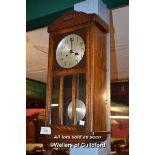 OAK CASED WALL CLOCK (1168)