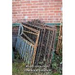 FOUR PAIRS OF WROUGHT IRON DRIVEWAY GATES
