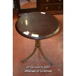 CAST IRON PUB TABLE WITH BAMBOO EFFECT SUPPORTS, 59CM DIAMETER