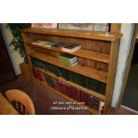 PINE OPEN BOOKCASE, 120CM X 184CM