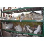 TWO SHELVES OF MIXED SANITARY WARE