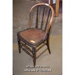 OAK SPINDLE BACK CHAIR WITH PINCUSHION SEAT