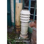 TWO LARGE BUFF CHIMNEY POTS