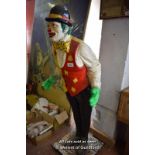 LIFE SIZE PLASTER FIGURE OF A CLOWN