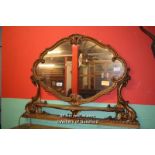 GILT FRAMED OVERMANTEL MIRROR (162)