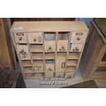 SMALL BANK OF DRAWERS
