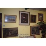 COLLECTION OF SIX MIXED FRAMED PICTURES AND PAINTINGS