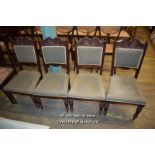 SET OF FOUR EDWARDIAN SINGLE CHAIRS