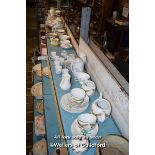 LARGE SHELF OF MIXED PORCELAIN COLLECTIBLES