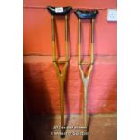 VINTAGE WOODEN CRUTCHES