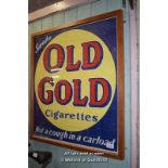 LARGE OLD GOLD CIGARETTES POSTER, FRAMED AND GLAZED, 111 X 122CM