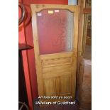 PINE INTERNAL DOOR WITH FROSTED GLASS, 81CM X 195CM (10074 EDSJ)