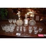 COLLECTION OF CUT GLASS DECANTERS AND VARIOUS OTHER GLASSWARE (1094)