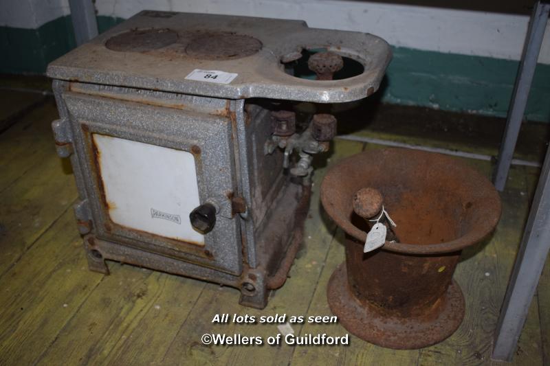 PARKINSON STOVE AND A PESTLE AND MORTAR