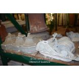 MIXED ALABASTER CORBELS