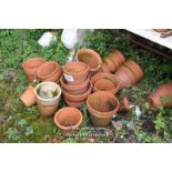 LARGE QUANTITY OF TERRACOTTA PLANT POTS