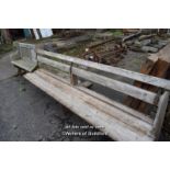 TWO MIXED PEW BENCHES