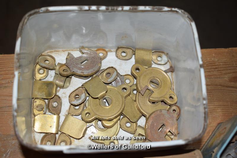 SMALL BOX OF BRASS FITTINGS