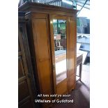 EDWARDIAN SATIN WALNUT SINGLE WARDROBE