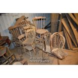 LARGE QUANTITY OF MIXED WOODEN CHAIRS FOR RESTORATION